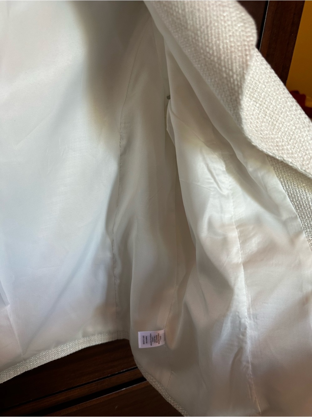 Andrew Mac Marc New York / White Shimmer Blazer / NWOT / Size 12 - Picture 7 of 8